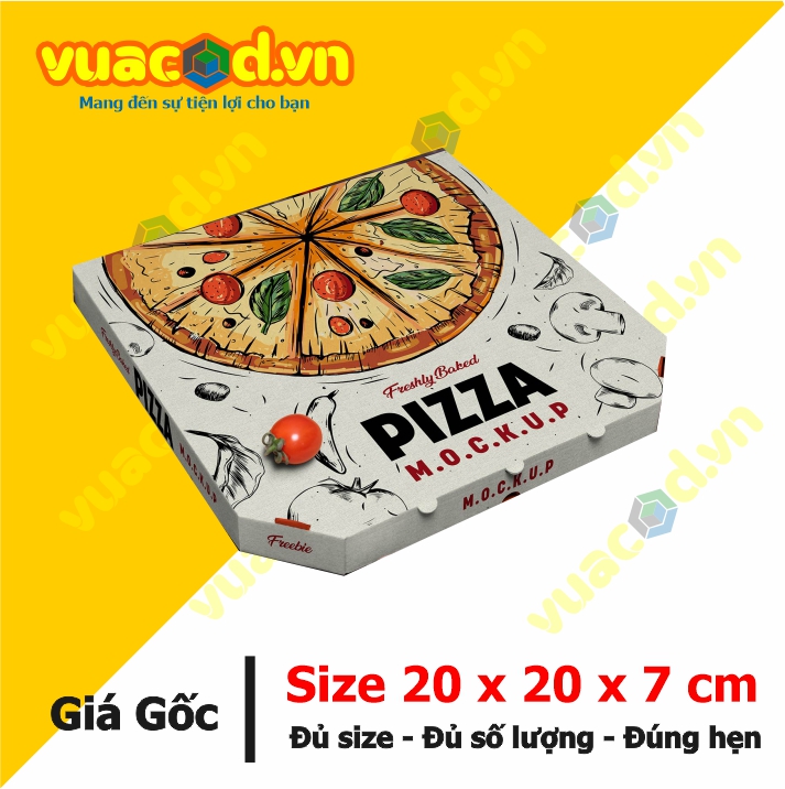 In hộp giấy đựng pizza